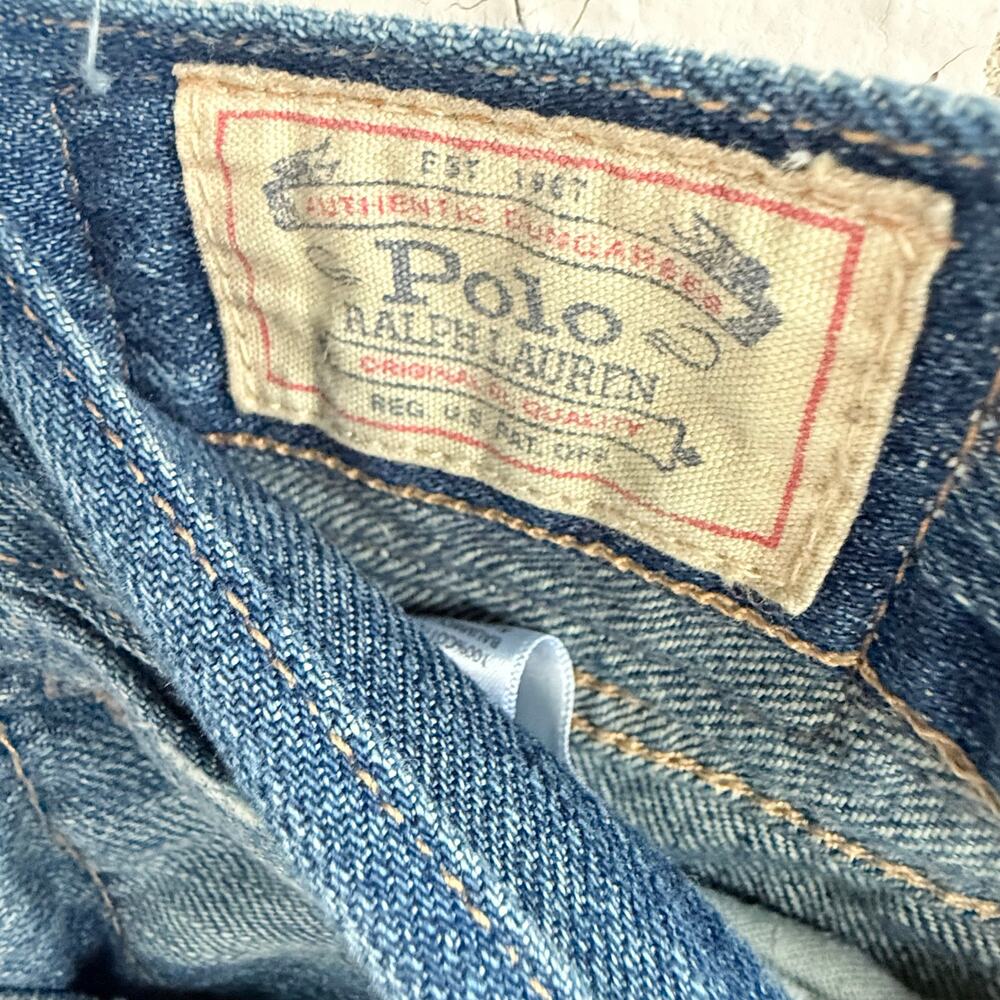 Polo Ralph Lauren Jeans Astor Slim Boyfriend Patchwork Plaid Flannel Denim 28‎ - Picture 4 of 7